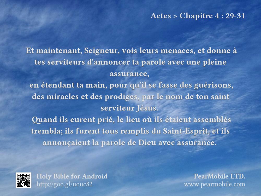 Actes, Chapitre 4:29-31